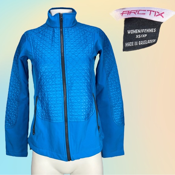 Women's ARCTIX BLAISE MARINA BLUE SOFTSHELL WIND/WATER RESISTANT JACKET Sz XS - Picture 1 of 11